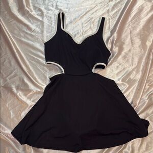 Athletic Black Cutout Dress